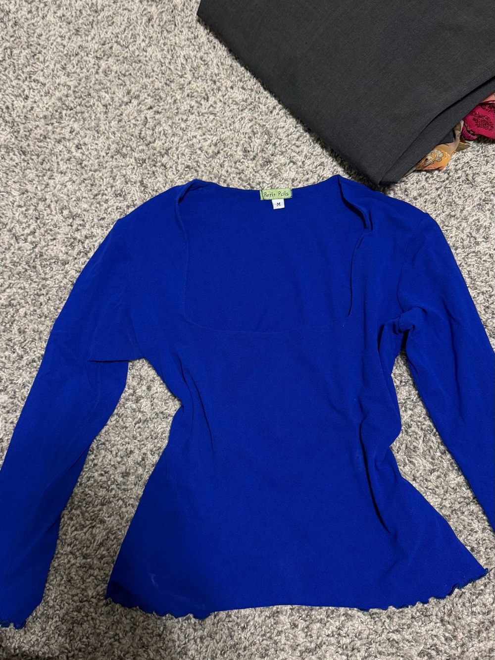 Royal blue square neck top!
